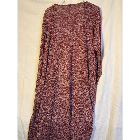 NWT Long Cardigan Sweater Duster Lularoe Sarah Womens Large Purple Knit Boho - Picture 5 of 5